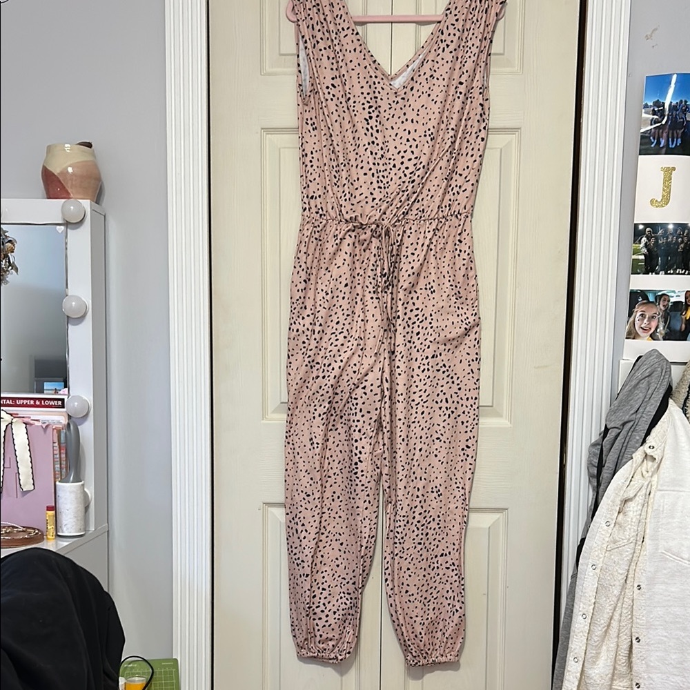 Pink Polka Dot Jumpsuit